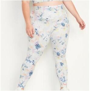 Old Navy Extra High Rise 7/8 Ankle Leggings Tie Dye Plus Size 3X
